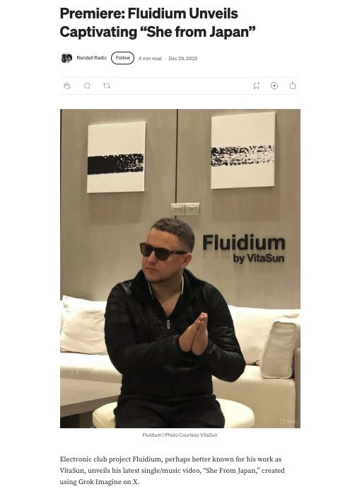 Premiere: Fluidium unveils the captivating “She from Japan”.