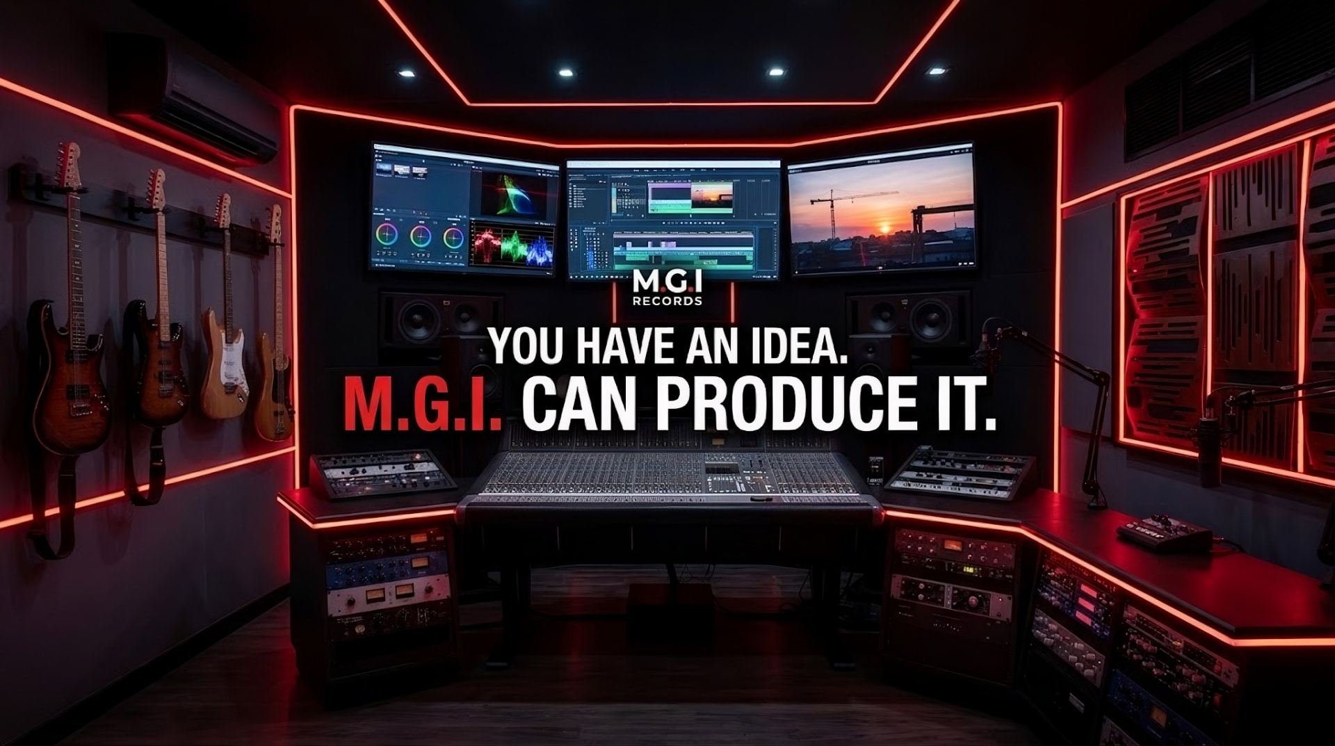 M.G.I Records studio — You have an idea. M.G.I. can produce it.